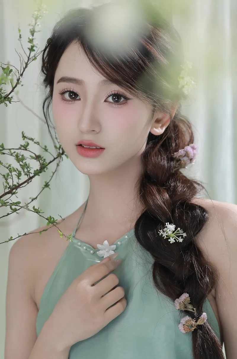 Gái xinh Hà Nội dễ thương với mái tóc dài